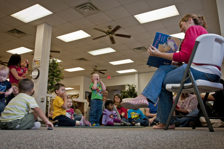 USO story time for 1st Cavalry kids on Fort Hood